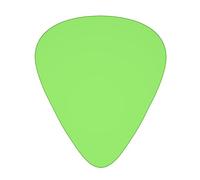 Lot de 12 médiators de guitare vert clair de couleur unie, matériau ABS, bords lisses, sensation confortable, 3 épaisseurs en option
