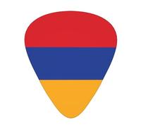 Lot de 12 médiators Drapeau de l'Arménie - Parfait pour les débutants et les professionnels (basse, électrique et acoustique)