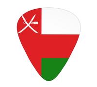 Lot de 12 médiators Drapeau d'Oman Impressions confortables et résistantes à l'usure pour guitare et ukulélé