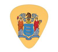 Lot de 12 médiators drapeau du New Jersey - Parfait pour les débutants et les professionnels (basse, électrique et acoustique)