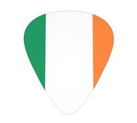 Lot de 12 médiators drapeau irlandais en ABS, bords lisses, sensation confortable, 3 épaisseurs en option