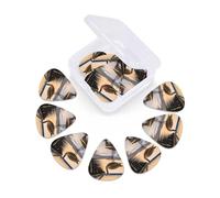 Lot de 12 médiators en celluloïd avec boîte de rangement Wild Goose By The Bridge - Médiators fins, moyens et lourds en celluloïd - 3 épaisseurs différentes - Pour guitares acoustiques électriques