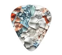 Lot de 12 médiators en céramique WZYWHJ fragments de pixel imprimés confortables et clairs Épaisseur modérée Convient pour guitare et guitare électrique