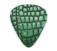 Lot de 12 médiators en crocodile vert, 3 épaisseurs différentes, pour une variété d'instruments