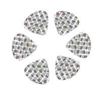 Lot de 12 médiators en forme de chouette nerdy pour guitare, basse, électrique, acoustique, ukulélé, comprend des médiators fins, moyens et lourds avec boîte de rangement