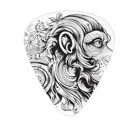 Lot de 12 médiators en forme de singe de tailles fines, moyennes et épaisses, adaptés pour guitare électrique et divers instruments