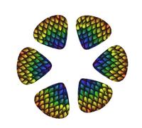 Lot de 12 médiators en forme d'écailles de dragon pour guitare, basse, électrique, acoustique, ukulélé, comprend des médiators fins, moyens et lourds avec boîte de rangement