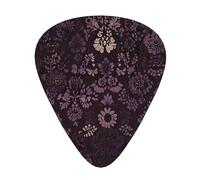 Lot de 12 médiators en tissu dentelle violet - Médiators fins, moyens et épais - Convient pour guitare, basse, guitare électrique et ukulélé