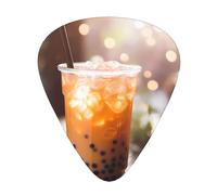 Lot de 12 médiators épais pour guitare acoustique et électrique Motif thé au lait