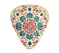 Lot de 12 médiators fins et épais avec motif imprimé - Convient pour guitare, basse, guitare électrique et ukulélé