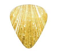 Lot de 12 médiators fins pour guitare, basse, électrique, acoustique, ukulélé - Doré