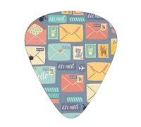 Lot de 12 médiators fins pour guitare électrique, acoustique, ukulélé