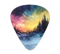 Lot de 12 médiators Forest Aurora de tailles fines, moyennes et épaisses, adaptés pour guitare électrique et divers instruments