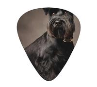 Lot de 12 médiators géants en forme de schnauzer avec boîte de rangement, 3 épaisseurs de 0,46/0,71/0,96 mm, médiators en ABS pour guitare, ukulélé, basse