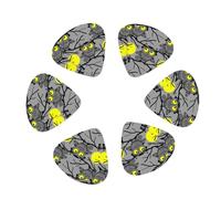 Lot de 12 médiators gris en forme de chouette lune, pour guitare acoustique, basse, électrique, ukulélé, comprend des médiators fins, moyens et lourds avec boîte de rangement