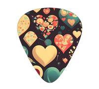 Lot de 12 médiators Heart Crush Flower - Parfait pour les débutants et les professionnels (guitares basses, électriques et acoustiques)