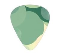 Lot de 12 médiators imprimés à pois verts - Médiators fins, moyens et épais, adaptés pour guitare, basse, guitare électrique et ukulélé