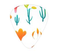 Lot de 12 médiators imprimés corail fluo - Médiators fins, moyens et épais, adaptés pour guitare, basse, guitare électrique et ukulélé