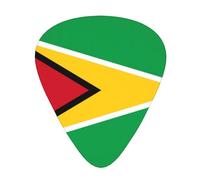 Lot de 12 médiators imprimés drapeau de la Guyane, 3 épaisseurs différentes, adaptés pour guitare acoustique, guitare électrique et musiciens de groupe