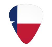 Lot de 12 médiators imprimés Drapeau du Texas - Pour guitare, basse, guitare électrique et ukulélé
