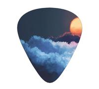 Lot de 12 médiators imprimés lever de soleil dégradé - 12 médiators fins, moyens et épais, adaptés pour guitare, basse, guitare électrique et ukulélé