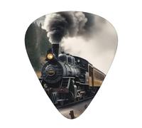 Lot de 12 médiators imprimés Train à vapeur - Confortables et polyvalents pour tous les styles de guitare et joueurs