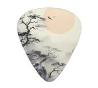 Lot de 12 médiators imprimés « Where to see the moon » - Pour guitare, basse, guitare électrique et ukulélé