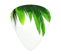 Lot de 12 médiators métallisés imprimés sur les bords de palmier - 12 médiators fins, moyens et épais, adaptés pour guitare, basse, guitare électrique et ukulélé