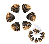 Lot de 12 médiators personnalisés avec boîte de rangement Duck by the lake pour guitare électrique acoustique (0,46 mm, 0,71 mm, 0,96 mm)
