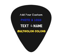 Lot de 12 médiators personnalisés avec votre photo et texte, Coffret de médiators personnalisés avec image, logo et nom, Médiator avec image et boîte de rangement, 3 épaisseurs disponibles