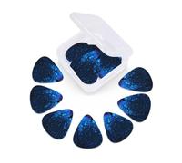 Lot de 12 médiators phosphorescents avec étui de rangement pour guitare acoustique électrique basse 0,46 mm, 0,71 mm, 0,96 mm, fins, moyens et lourds pour débutants et musiciens