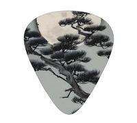 Lot de 12 médiators Pin Tree Under the Moon - 3 épaisseurs différentes - 12 pièces pour une variété d'instruments