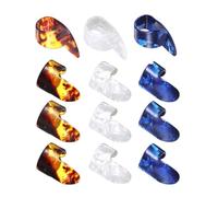 Lot de 12 médiators plats pour pouce et doigt, accessoires faciles à utiliser