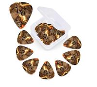 Lot de 12 médiators pour guitare acoustique avec boîte de rangement, médiators en celluloïd, 0,46 mm, 0,71 mm, 0,96 mm, médiators Cheetah Love en celluloïd, accessoires de guitare