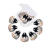 Lot de 12 médiators pour guitare avec boîte de rangement Armed Forces Day American Bass Médiators fins, moyens et lourds 3 épaisseurs différentes en celluloïd pour guitares électriques acoustiques