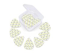 Lot de 12 médiators pour guitare avec boîte fine, aquarelle dessinée à la main, arbres, arbustes, banc et œuvres d'art naturelles, plectres de guitare spéciaux, coffret cadeau pour guitariste multicol