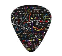 Lot de 12 médiators pour guitare électrique et ukulélé Motif formule mathématique