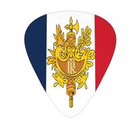 Lot de 12 médiators pour guitare et basse avec drapeau de la France