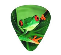 Lot de 12 médiators pour ukulélé, guitare acoustique, basse et électrique, imprimé grenouille mignonne