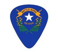 Lot de 12 médiators résistants à l'usure avec drapeau de l'État du Nevada, fins, moyens, lourds, adaptés pour guitare, basse, guitare électrique, ukulélé,