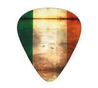 Lot de 12 médiators rétro avec drapeau irlandais pour joueurs acoustiques, électriques et de groupe, 3 épaisseurs différentes