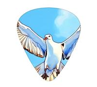 Lot de 12 médiators Seagulls In Flight pour guitare acoustique, électrique, ukulélé. Taille unique