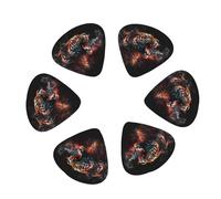 Lot de 12 médiators Tiger pour guitare électrique, basse, électrique, acoustique, ukulélé, comprend des médiators fins et moyens avec boîte de rangement