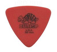 Lot de 12 médiators triangulaires Dunlop Tortex pour guitare, livrés dans une boîte de rangement pratique, 0,5 mm, rouges