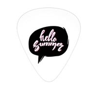 Lot de 12 médiators universels en ABS avec bulles de discours, impression de phrases au design comique à l'intérieur d'un style funky à bulles de parole noires, pour guitare acoustique et électrique,