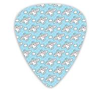Lot de 12 médiators universels en ABS, chat, anges volants, cœurs, bonheur, enfants, chambre d'enfant, chaton, amour, ailes célestes, pour guitare acoustique et électrique
