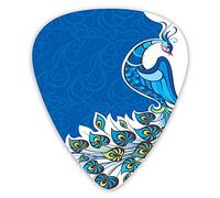 Lot de 12 médiators universels en ABS, éléments d'ornithologie abstraits, motif oiseau, Pavo Cristatus zoologique pour guitare acoustique et électrique