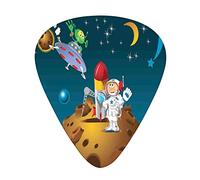 Lot de 12 médiators universels en ABS, motif humain et amitié accrochés aux étoiles de Pluton, design drôle de copains célestes, pour guitare acoustique et électrique