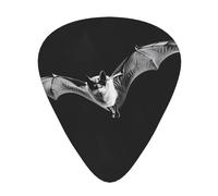 Lot de 12 médiators WZYWHJ Bats in the Sky - Sensation confortable - Ton clair - Épaisseur modérée - Convient pour guitare et guitare électrique