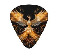 Lot de 12 médiators WZYWHJ Beautiful Phoenix Printing Confortables Tonalité claire Épaisseur modérée Convient pour guitare et guitare électrique